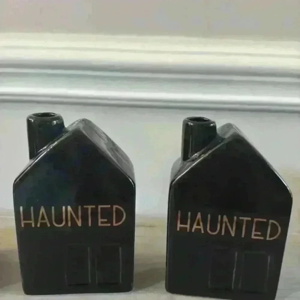 Halloween SPOOKY Bud Vase Set  Black Joann Place & Time‎